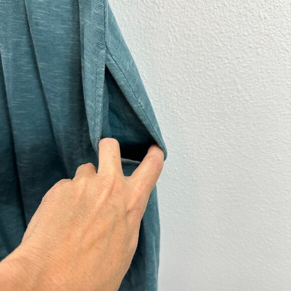 Toad&Co Cue Wrap Long Sleeve Dress Teal Med - Picture 5 of 12